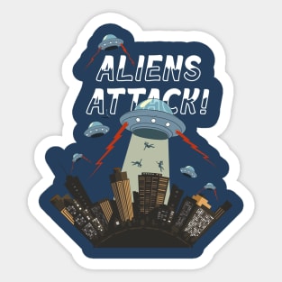 Aliens Attack! Sticker